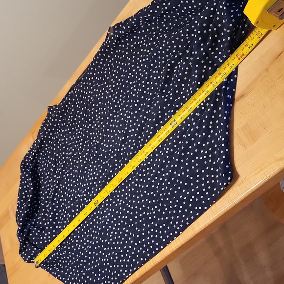 Mizuiro-ind Navy Blue Sheer Polka-dot Batwing Top High-end Japanese Boutique - Picture 8 of 9